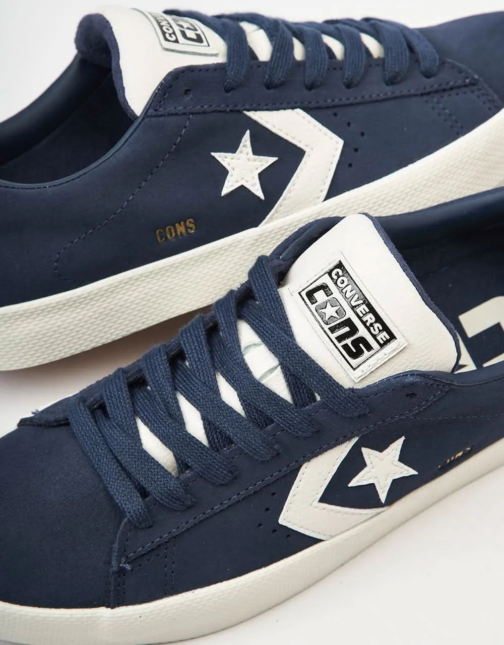 Converse Pro Leather Vulc Skate Shoes - Navy/Egret/Navy