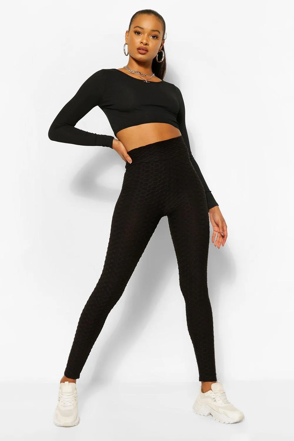 Textured Fitted Leggings